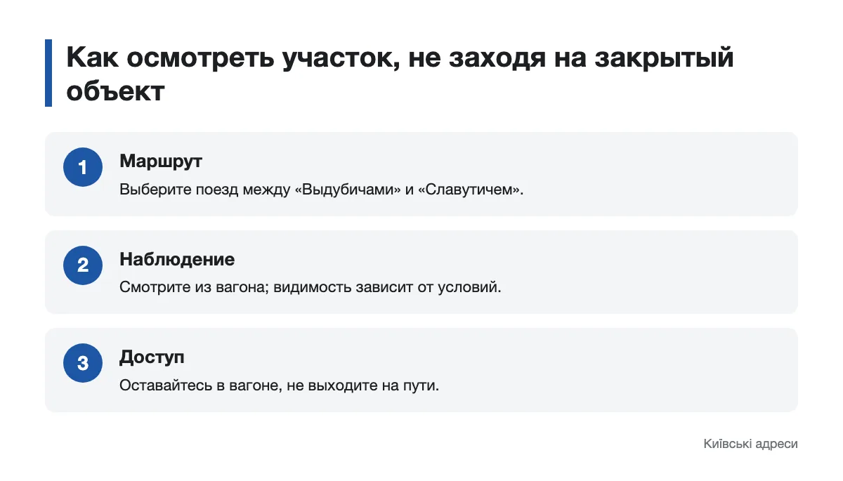 Осмотр участка возле станции Теличка из пассажирского вагона Схема безопасного осмотра участка метро между «Выдубичами» и «Славутичем»